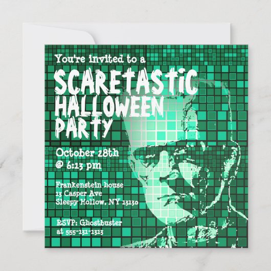 Halloween Party Invitation Scaretastic Kaart (Voorkant)