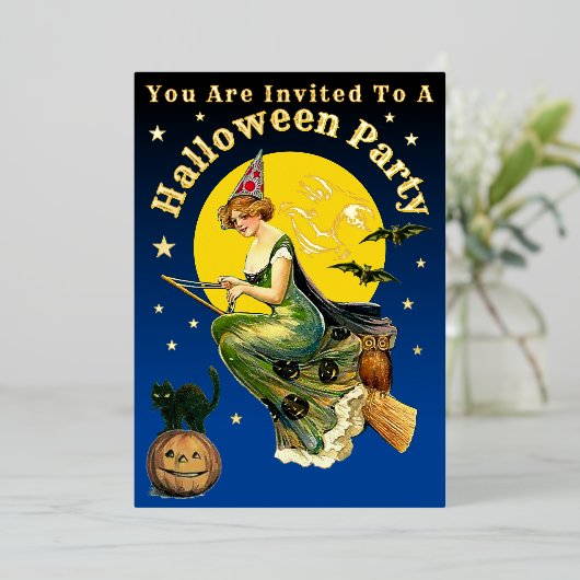  Halloween Party Invitation Sjabloon (Staand Voorkant)