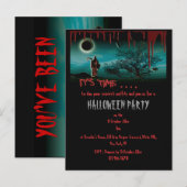 Halloween Party Invitation sjabloon - aanpassen (Voorkant / Achterkant)