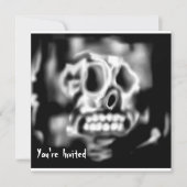 Halloween Party Invitation Skull Kaart (Voorkant)