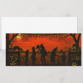 Halloween, party.invitation, truc-or-treat kaart (Voorkant / Achterkant)