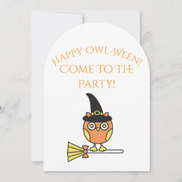 Halloween Party Invitation Uil Witch Kaart