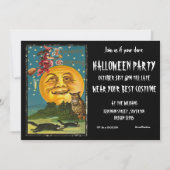 Halloween Party Invitation Vintage Witch Kaart (Voorkant)