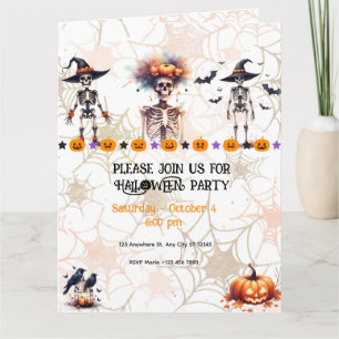 Halloween Party Invitation Wenskaart Kaart