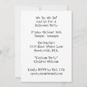 Halloween Party Invitations Cartoon Owl Kaart (Achterkant)