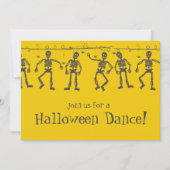 Halloween Party Invitations Dance Skeletons Kaart (Voorkant)