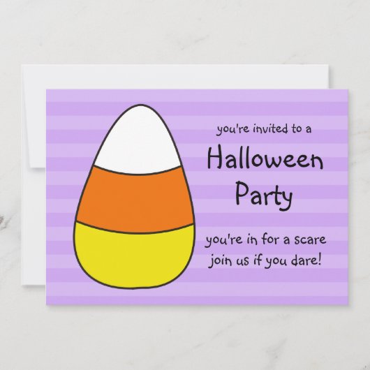 Halloween Party Invitations Giant Candy Corn Kaart (Voorkant)
