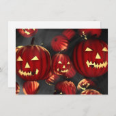 Halloween Party Invitations Jack o lantern Kaart (Voorkant / Achterkant)