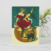 Halloween Party Invitations Mask JOL Gal Kaart (Staand voorkant)