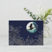 Halloween Party Invitations Witch Kaart (Staand voorkant)