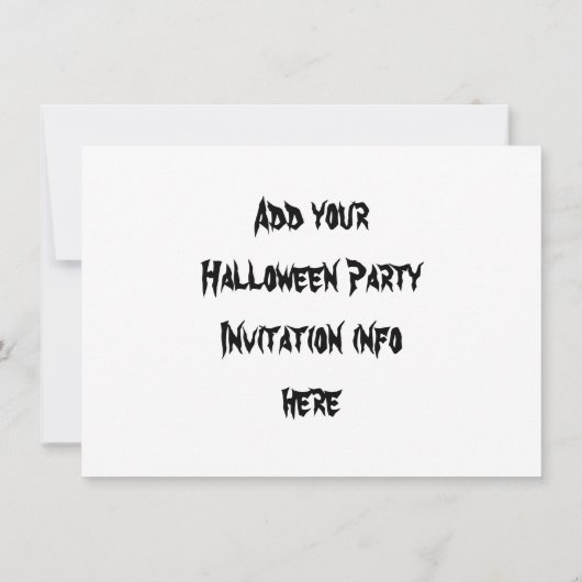 Halloween Party Invitations Witch Kaart (Achterkant)