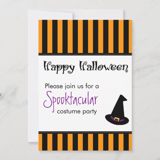 Halloween Party Invitations Witches Pet Kaart (Voorkant)