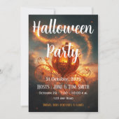 Halloween Party Invite | Elegant Pumpkin Card Kaart (Voorkant)