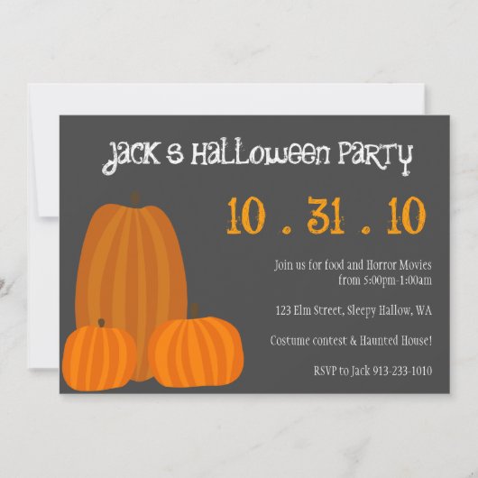 Halloween Party Invite Kaart (Voorkant)