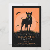 Halloween Party Invite - Scary Dog under the Moon Kaart (Voorkant)