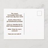 Halloween Party Invite/Scary Skeleton in Suit Post Briefkaart (Achterkant)