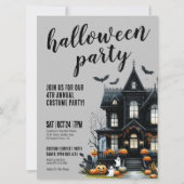 Halloween Party jaarlijkse kostuum spookhuis Kaart (Voorkant)