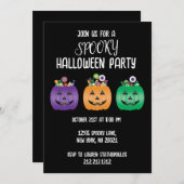 Halloween Party Jack O lantaarn Snoep emmer Kaart (Voorkant / Achterkant)