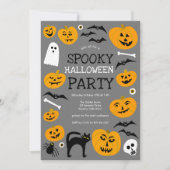 HALLOWEEN PARTY Jack-o-lantaarns Schattige Custom Kaart (Voorkant)