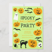 HALLOWEEN PARTY Jack-o-lantaarns Schattige Custom Kaart (Voorkant)