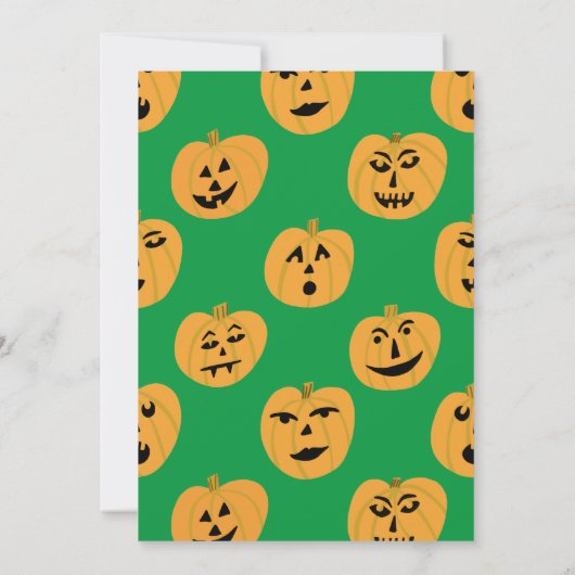 HALLOWEEN PARTY Jack-o-lantaarns Schattige Custom Kaart (Achterkant)