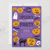 HALLOWEEN PARTY Jack-o-lantaarns Schattige Custom Kaart (Voorkant)