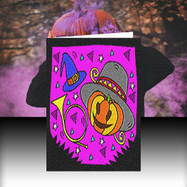 Halloween Party, Jack o' Lantern en Bugle Kaart