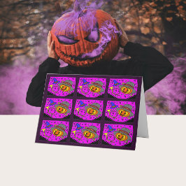 Halloween Party, Jack o' Lantern en Bugle Pattern Kaart