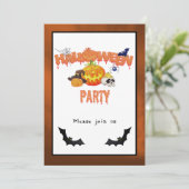 Halloween Party Jack-O-Lantern en meer uitnodiging (Staand voorkant)
