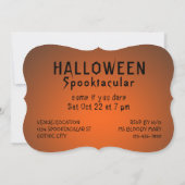 Halloween Party jack of lantern spooktacular Kaart (Achterkant)