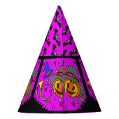 Halloween Party Jack O'Lantern Bugle Bats Paarse Feesthoedjes (Achterkant)