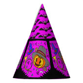 Halloween Party Jack O'Lantern Bugle Bats Paarse Feesthoedjes (Links)