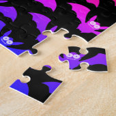 Halloween Party Jack O'Lantern Bugle Paarse Groot Legpuzzel (Zijkant)