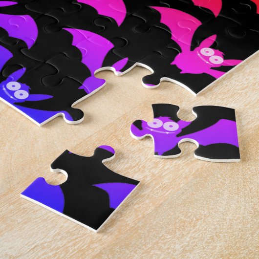 Halloween Party Jack O'Lantern Bugle Paarse Groot Legpuzzel (Zijkant)