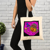 Halloween Party Jack O'Lantern en Bugle Paarse Tote Bag