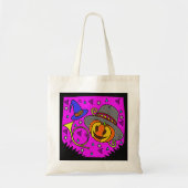 Halloween Party Jack O'Lantern en Bugle Paarse Tote Bag (Voorkant)