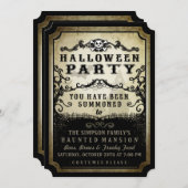 Halloween Party Je bent opgeroepen voor Black & Ta Kaart (Voorkant / Achterkant)