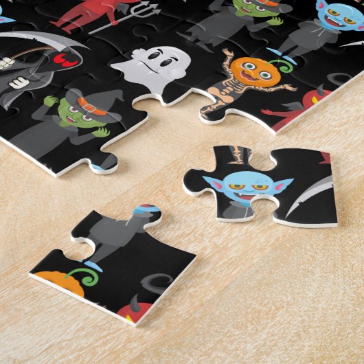 Halloween Party Jigzaag Puzzle Legpuzzel (Zijkant)