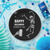 Halloween Party Jump Skelet Papieren Bordje (Feest)