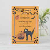 Halloween party kaart (Staand voorkant)