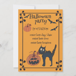 Halloween party kaart