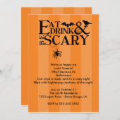 Halloween Party Kaart (Voorkant / Achterkant)