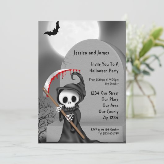 Halloween Party Kaart (Staand voorkant)