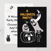 Halloween Party Kaart (Voorkant / Achterkant)