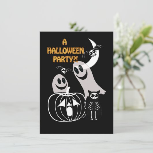 Halloween Party Kaart (Staand voorkant)