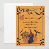 Halloween party kaart (Voorkant / Achterkant)