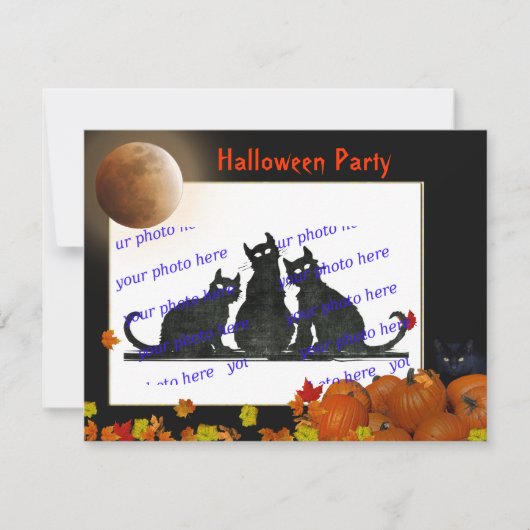 Halloween Party Kaart (Voorkant)