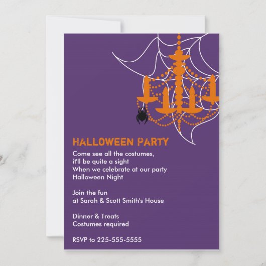 Halloween Party Kaart (Voorkant)