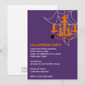 Halloween Party Kaart (Voorkant / Achterkant)