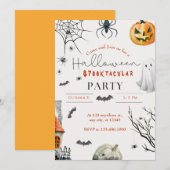 Halloween Party Kaart (Voorkant / Achterkant)